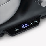 SEVERIN Robot de cocina con báscula, amasadora profesional hasta 3kg, robot multifunción con gancho amasador, batidor plano y varillas, 1000 W, negro mate/acero inoxidable, KM 3898