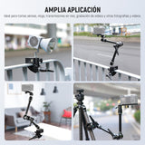 NEEWER 21" Brazo Mágico Montaje Cámara con Super Clamp,Soporte Escritorio Superior con 360° Cabezal Bola Dual,Adaptador Perno 1/4" 3/8" 5/8" para PA073 PA074 Phone Cage Rig DSLR Cámara Monitor, UA018