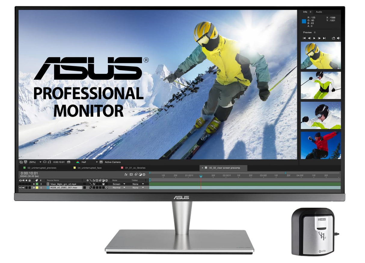 ASUS ProArt PA32UC-K - Monitor profesional HDR 32 pulgadas (4K, HDR, Direct LED, 384 zonas de atenuación local, 85 % Rec.2020, 95 % DCI-P3, Calibración Hardware, Thunderbolt 3, Ultra HD Premium)