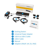 StarTech.com Dock USB-C y USB-A - Docking Station para 2 Monitores DisplayPort y HDMI de 4K 60Hz - Replicador de Puertos USB 3.0 para Portátil USB TipoC o USB-A - 6xUSB Tipo A - Mac/Windows (DK30A2DH)