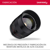 Samyang SA3501 - Tele-Objetivo Medio CSC 85 mm F1.8 para Sensor APS-C Canon M