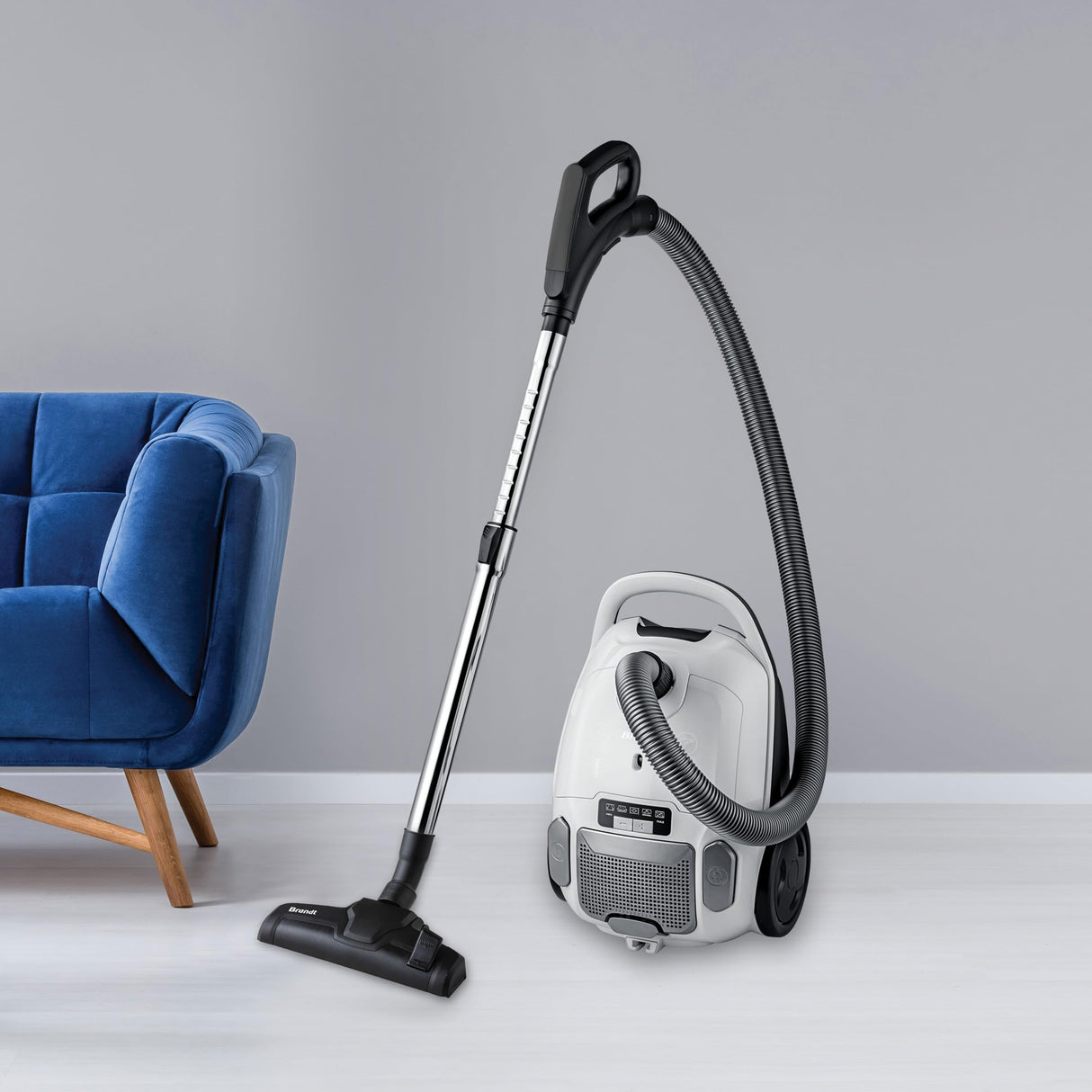 BRANDT ASTAS3RMW Aspirador de Trineo con Bolsa, Blanco