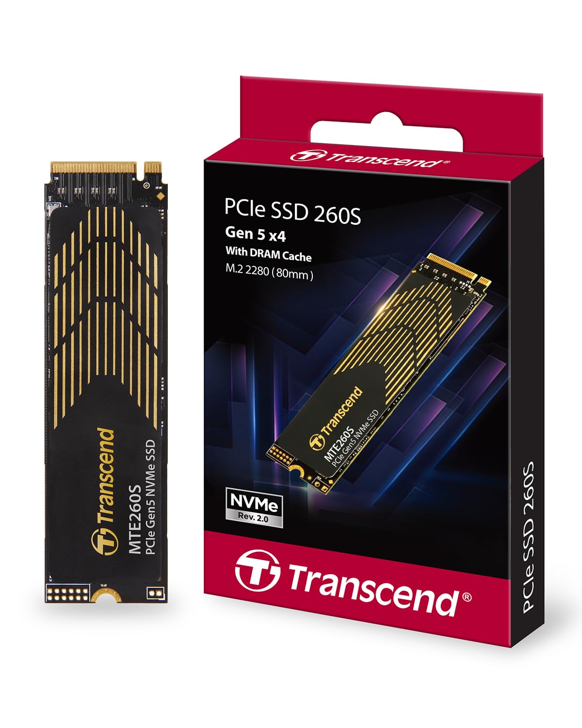 Transcend NVMe PCIe Gen5 x4 MTE260SM.2 SSD Solid State Drive TS2TMTE260S