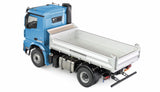 Amewi 22613 Mercedes-Benz Arocs - Camión volquete hidráulico Pro versión 4x4 1:14 RTR Azul Claro