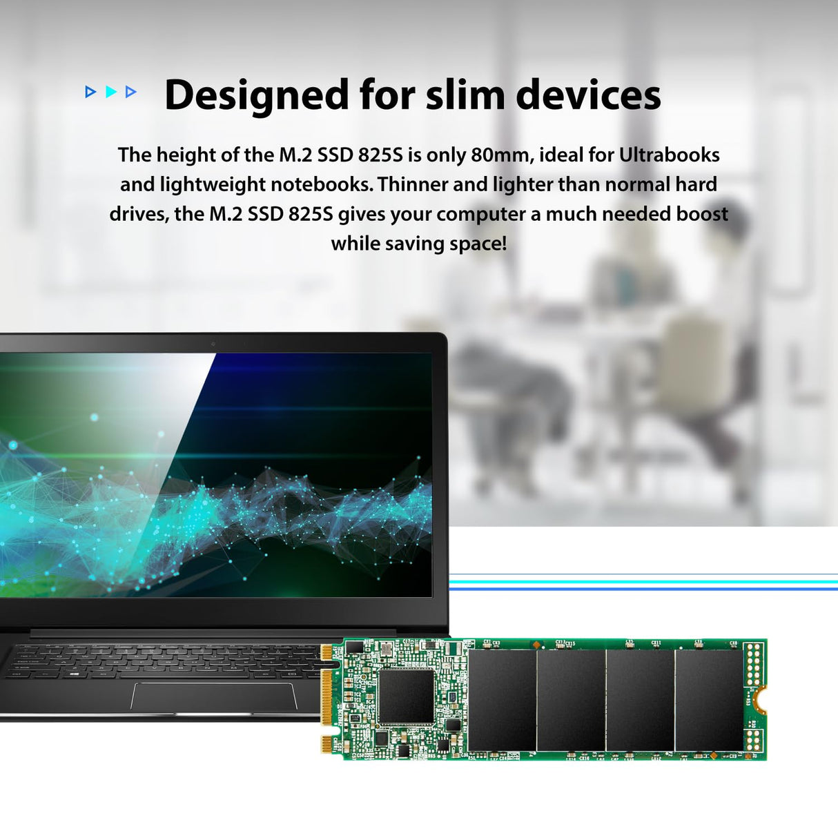 Transcend 2TB MTS825S M.2 2280 SATA III SSD - 6Gb/s, 3D NAND Flash, para Actualización de Laptop/Escritorio TS2TMTS825S