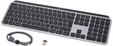 Logitech MX Keys for Mac - Teclado inalámbrico avanzado, QWERTY Inglés Reino Unido - Gris