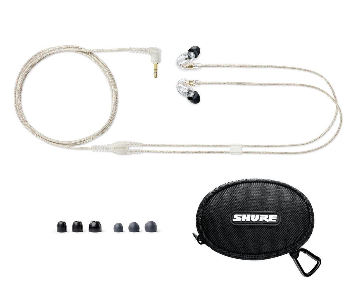 Shure SE215-CL Transparente Intraaural auricular - Auriculares (Intraaural, Alámbrico, 22 - 17500 Hz, 107 dB, 20 Ω, Transparente)
