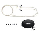 Shure SE215-CL Transparente Intraaural auricular - Auriculares (Intraaural, Alámbrico, 22 - 17500 Hz, 107 dB, 20 Ω, Transparente)