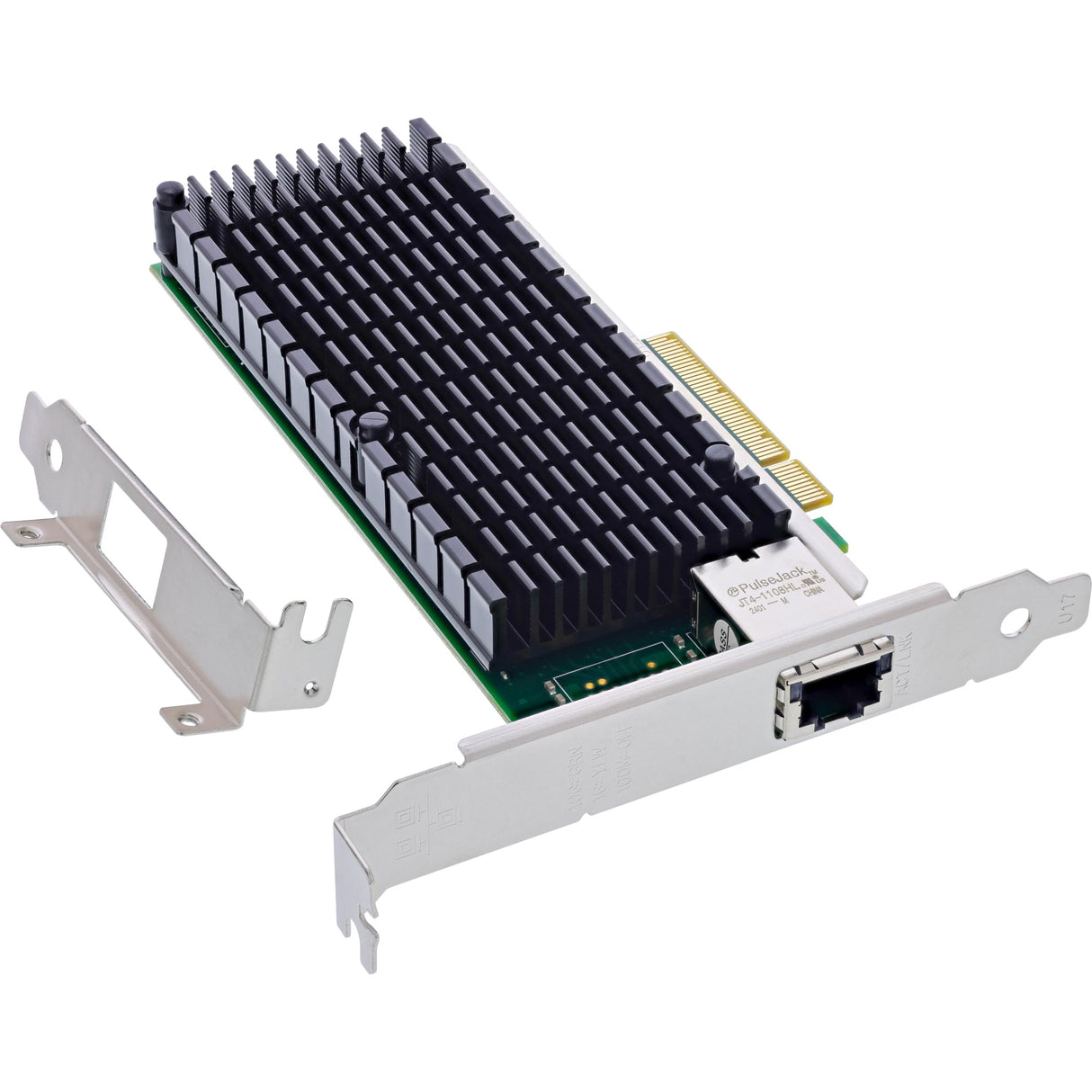 InLine® Tarjeta de Red de 10 Gigabit, 1 RJ45 10 GB/s, PCIe x8, Controlador LAN Ethernet de 10 GBASE-T, a Partir de Win 7, Server 2008, Linux 2.6, Incluye Placa de Ranura de Perfil bajo, 51132A