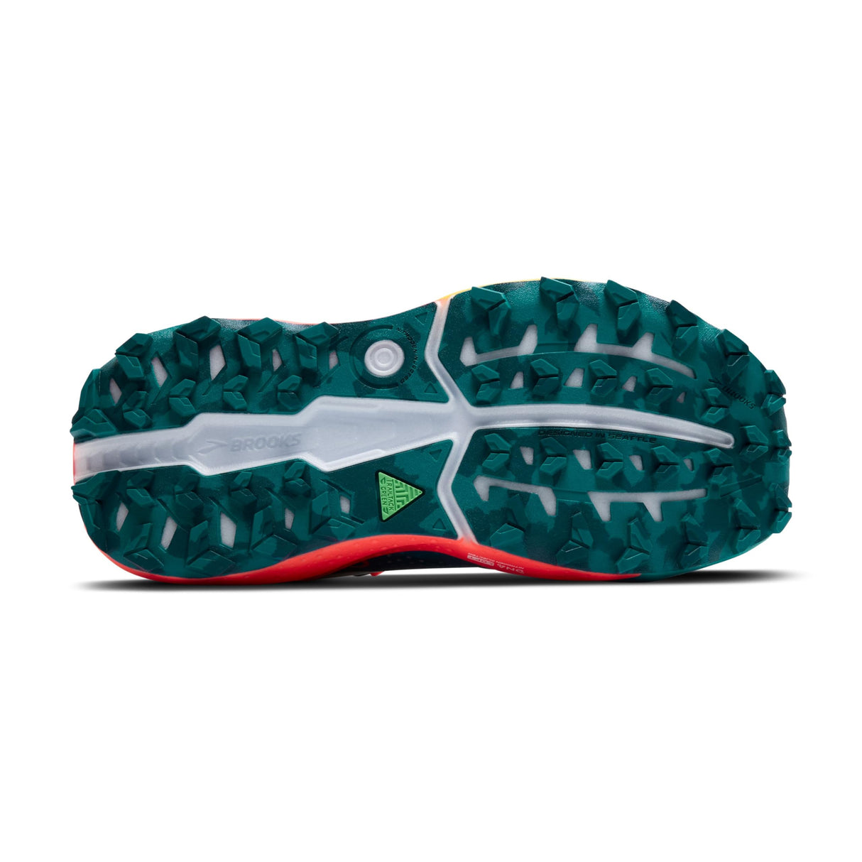 BROOKS Caldera 8, Sneaker Mujer, bit of Blue Quince Flame, 40.5 EU