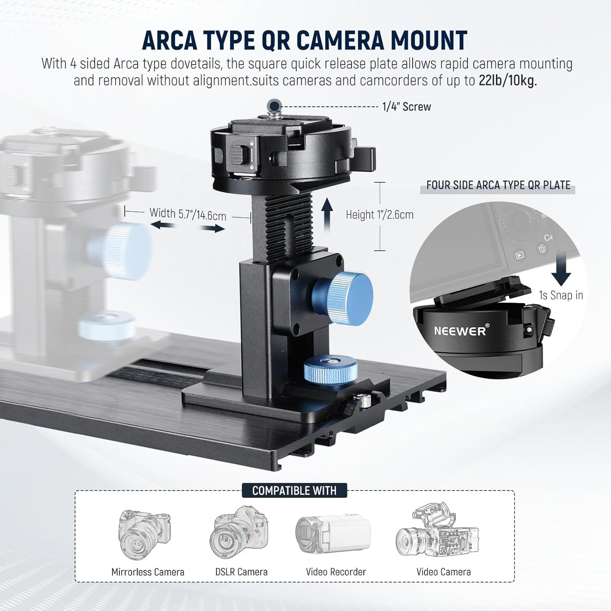 NEEWER Teleprompter con Montaje Cámara Tipo Arca, Zapatos Fríos,RT113 Remoto para NEEWER Teleprompter APP, Enseñanza Línea/Vlogger/Live Streaming Prompter para Tableta iPad, sin Ensamblaje, X12II