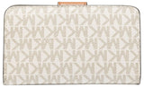 Michael Kors MD Tab Pckt Bifold, Hand Bag Women, Vanilla/Acorn, One Size