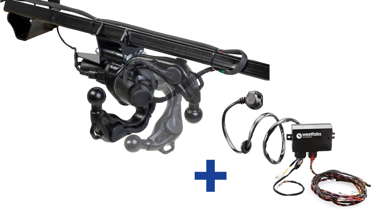 Westfalia - Enganche de Remolque Giratorio para VW Tiguan II (AD1) (año 04/2016 – 08/2023) – Solo para Coches sin preequipamiento en AHK – en Juego con 13 Polos