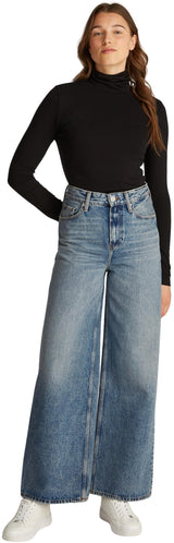 Tommy Hilfiger Vaqueros Mujer Wide Leg Sam Pernera Ancha, Azul (Sam), 30W/28L