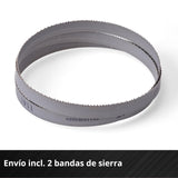 Einhell Sierra de banda con batería TE-MB 18/127 Li-Solo Power X-Change (18 V, 115 mm altura de corte, 127 mm anchura de corte, bastidor inferior, luz LED, incl. 2 bandas de sierra, sin batería)