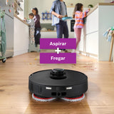 Bosch - Robot Spotless MAX CAM, BCRDW3BX, aspira y friega, Potencia 11.000 Pa, Almohadillas giratorias, estación Seca-húmeda, Visión Inteligente por luz estructurada, Cámara, Home Connect App, Negro
