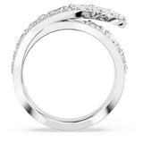 Swarovski Anillo de cóctel Hyperbola, Swarovski Zirconia, Tallas Mixtas, Baño de Rodio