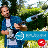 Gloria MultiJet 18 V Set | Utilizable como Limpiador a presión, Pistola de Espuma, pulverizador, Cepillo | Boquilla 4 en 1, Lanza de 40 cm, Manguera de 5 m | Incl. batería 18 V Bosch