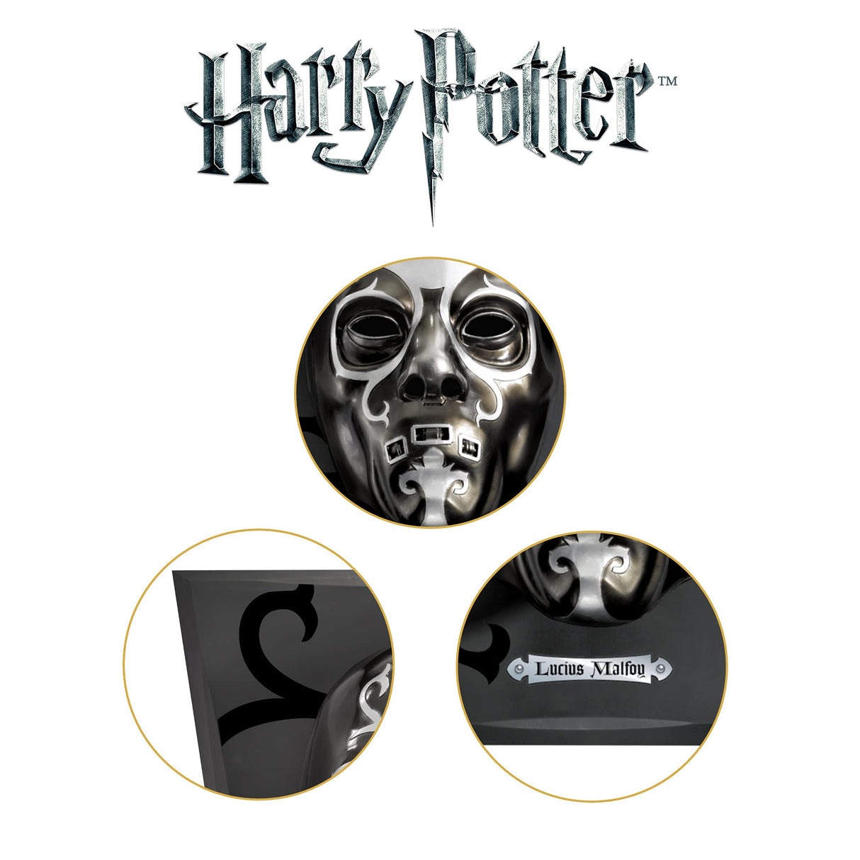 The Noble Collection Máscara Luatus Deatheater Lifesize de Lucius Malfoys.