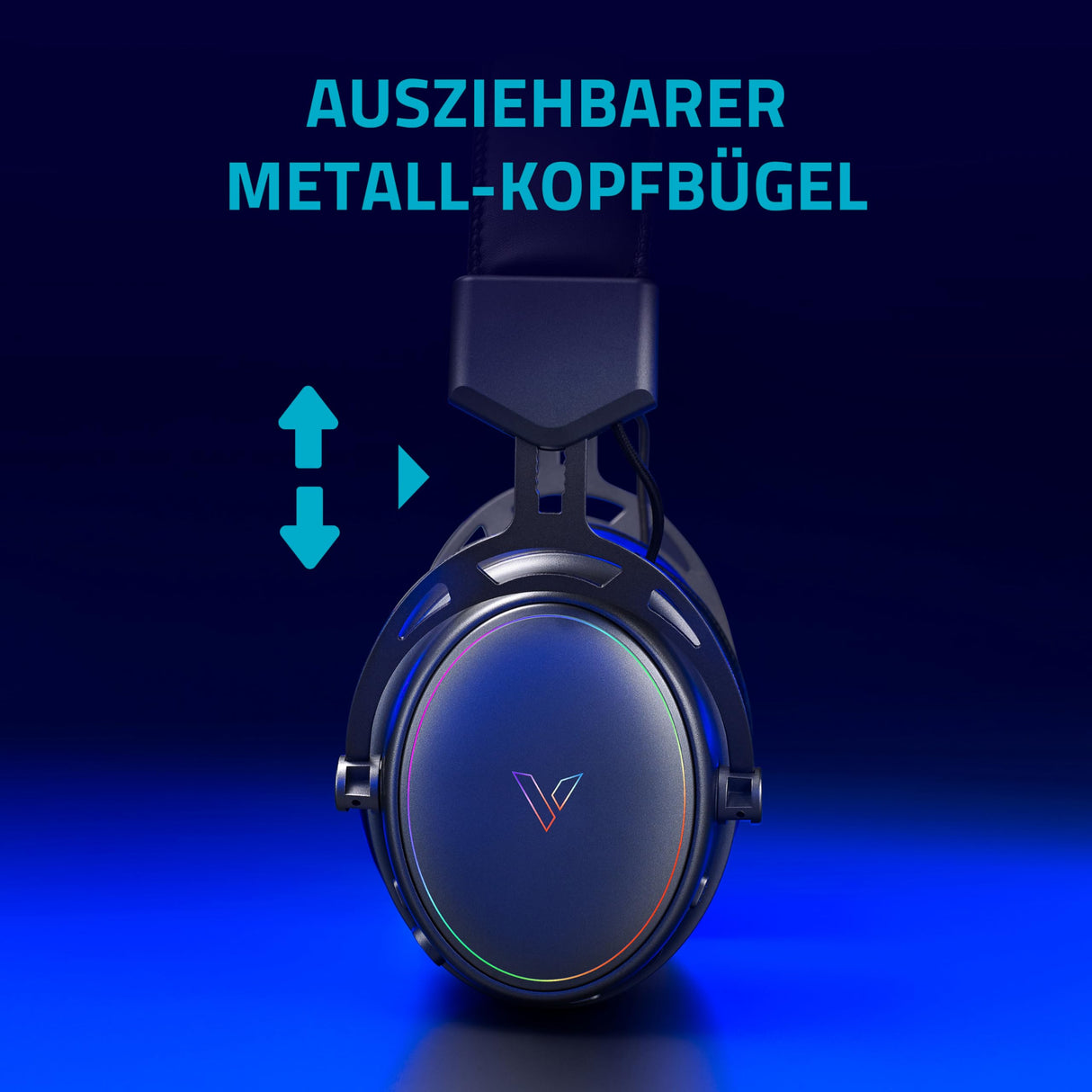 Rapoo Auriculares inalámbricos VH800 para Videojuegos, micrófono Flexible con Silencio, Almohadillas de Piel sintética, batería de 46 Horas, Auriculares Bluetooth y PC de 2,4 GHz, Mac, Xbox One, PS4,