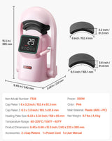 VEVOR Prensa Térmica Automática para Gorras con 2 Platinas Intercambiables Pantalla Táctil para un Control Preciso de Tiempo y Temperatura, Impresión por Transferencia Térmica para Sombreros, Rosa