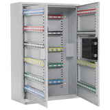 Caja fuerte para 200 llaves S200 EL de Rottner, Color gris claro, Fabricada en chapa metálica resistente, Cerradura electrónica, Teclado plano con luces LED, Tornillos de fijación incluidos