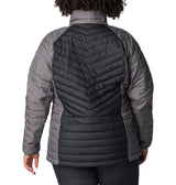 Columbia Powder Lite Jacket, Chaqueta Acolchada para Mujer, City Grey/Black/Shark, Talla M