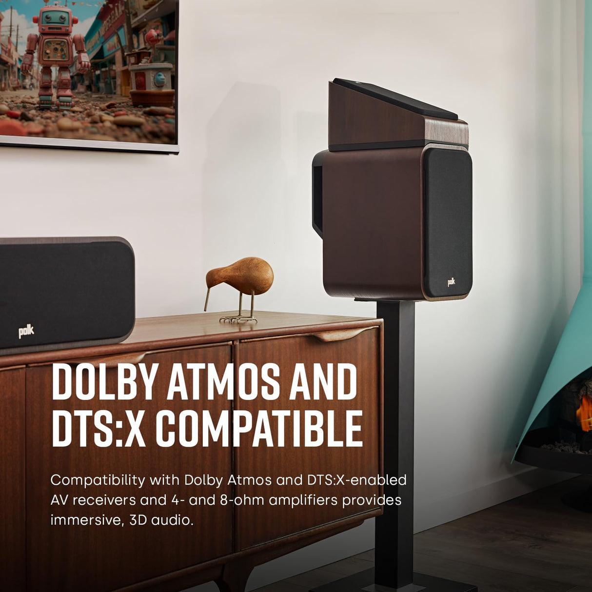 Polk Audio Signature Elite ES20 - Altavoces para estantería, Altavoces de Alta fidelidad para Sistema de Sonido de Cine en casa, Audio de Alta resolución, Color Negro