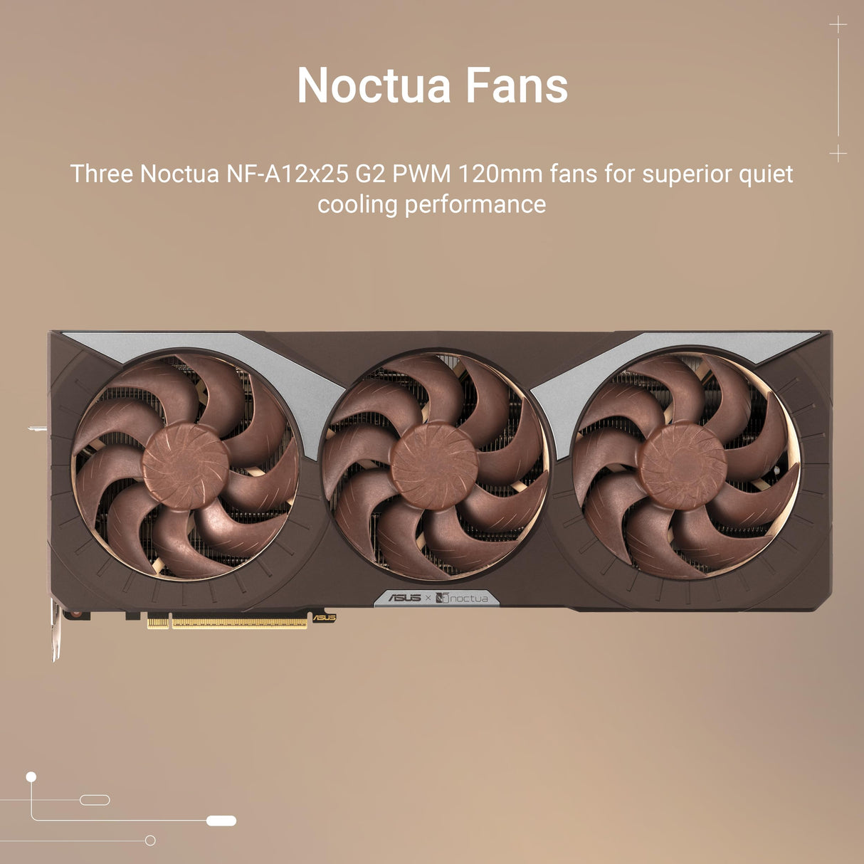 ASUS Tarjeta gráfica GeForce RTX 5080 16 GB GDDR7 Noctua OC Edition Gaming (Nvidia RTX5080, NVIDIA Blackwell, DLSS 4, PCIe 5.0, 2 x HDMI 2.1b, 3X DisplayPort 2.1b, RTX5080-O16G-NOCTUA)