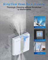 ECOVACS Winbot Mini Robot limpiacristales, diseño Compacto, boquillas Dobles con pulverizador ultrasónico, Sistema de protección de 9 etapas, planificación Inteligente de rutas