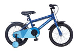 Wildtrak - Bicicleta 16 pulgadas para niños de 3 a 7 años con ruedines con ruedines - Azul