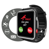 CPR Guardian III - Reloj de Alarma Personal SOS con detección de Alerta de caída y Seguimiento de ubicación por GPS (Negro)