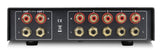 Dynavox AUX-S Pro - Conmutador de extensión de Entrada con 5 entradas RCA para Dos amplificadores estéreo y Envolvente, Color Negro