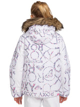 Roxy PIE Girl JK Chaqueta, Bright White Lluvia RG, Estándar para Niñas