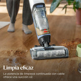 Bissell CrossWave Edge, Aspiradora de Agua, Escoba Aspiradora Multi-Superficie con Auto-Limpieza, Aspirador Fregona con Cable ZeroGap, para Suelos Duros y Alfombras, Cable 7.5m, 4088N