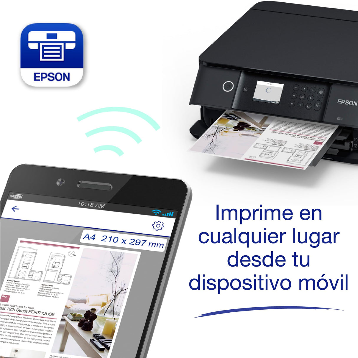 Impresora de inyección de tinta multifunción Expression Premium XP‑6100 A4 con conectividad inalámbrica
