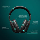 Epos Auriculares inalámbricos Adapt 660 USB-C – Bluetooth, ANC híbrido, Certificado UC, reducción de Ruido, batería 30 h, conexión Dual, Sonido estéreo Premium, Comodidad sobre Oreja, Negro