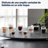 De'Longhi Dinamica Plus ECAM382.70.B, Máquina Automática de Café en Grano, Máquina Cappuccino con LatteCrema Hot, Cafetera Espresso, Taza con 18 Recetas, Pantalla TFT 3,5'', 1450W, Negro
