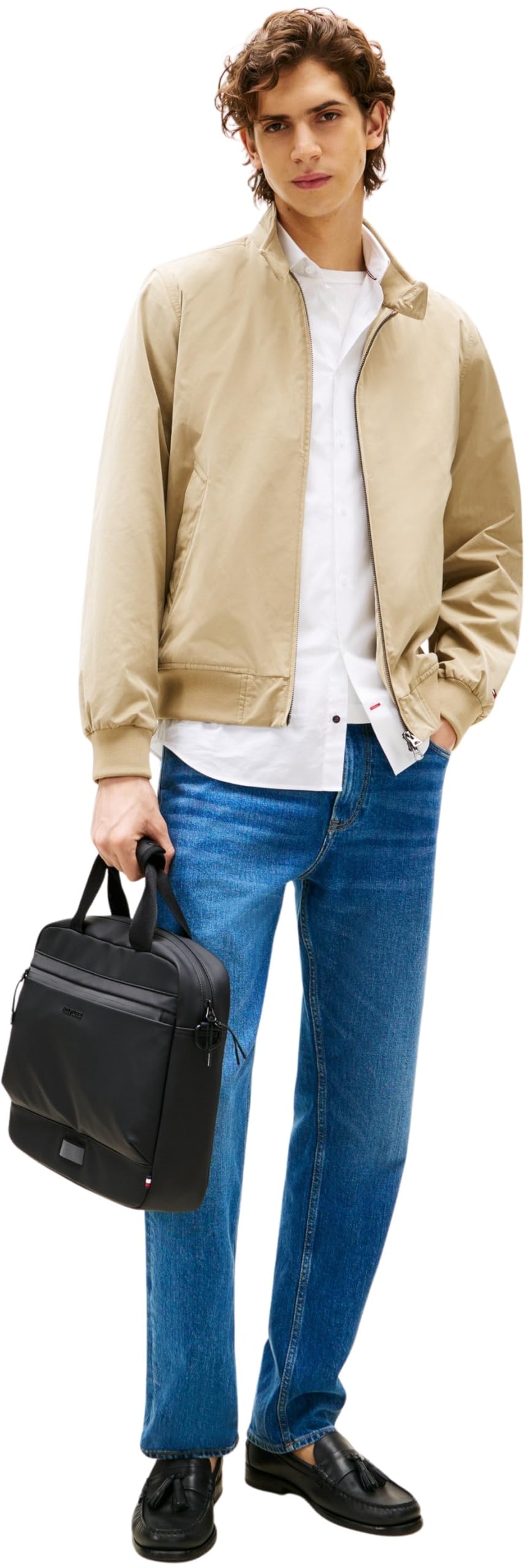Tommy Hilfiger Maletín para portátil Hombre Computer Bag con bolsillo exterior, Negro (Black), Talla Única