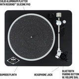 House of Marley Stir It Up Wireless Tocadiscos de Vinilo Bluetooth - Reproductor de Vinilos de 2 Velocidades Producido Sosteniblemente, Tocadiscos Bluetooth con Cápsula de Audio-Technica, Negro