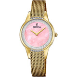 Festina Reloj Mujer F20495/2 Mademoiselle Caja de Acero Inoxidable 316l Dorado Correa de Acero Inoxidable 316l Dorado