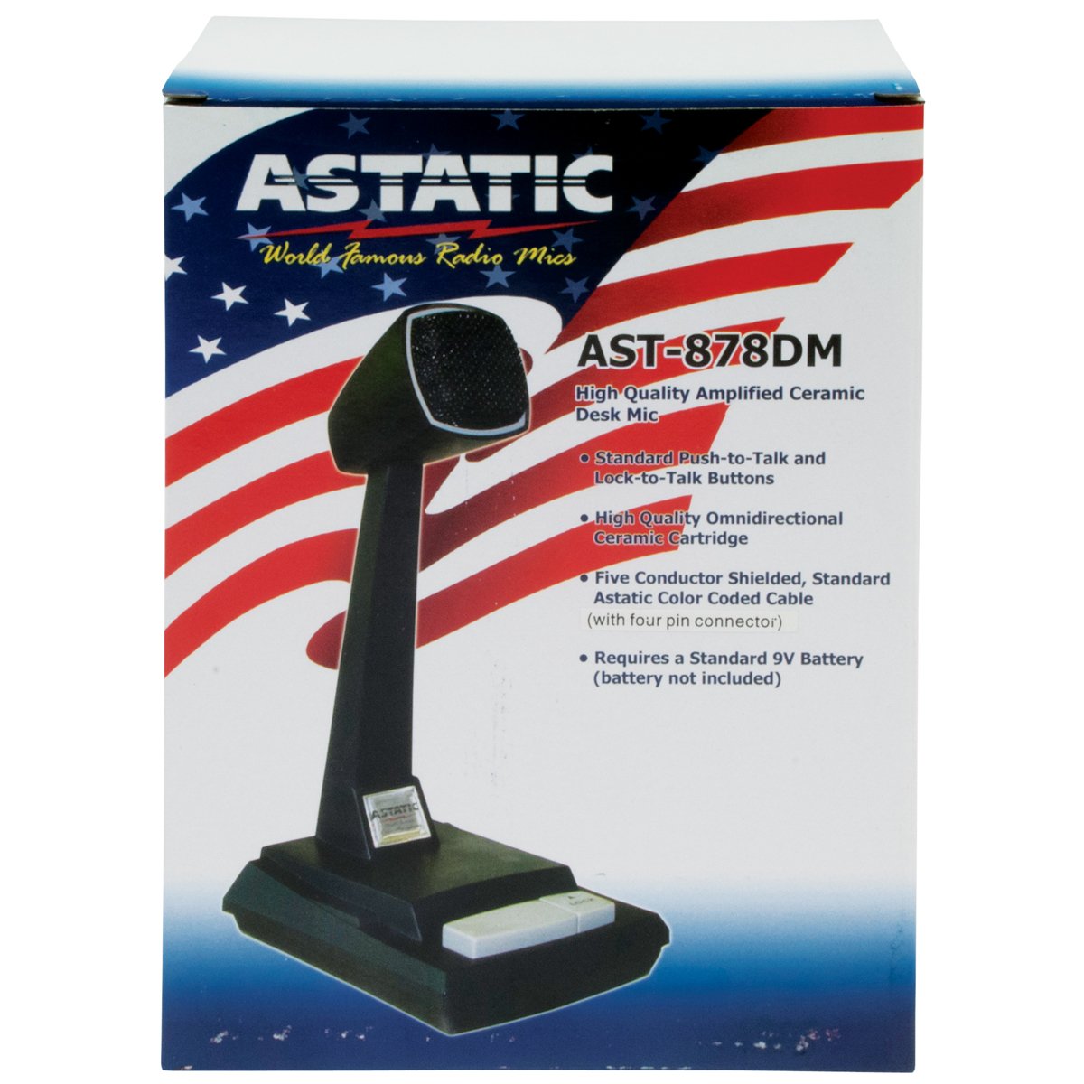 Astatic 302-AST878DM CB Micrófono de Escritorio