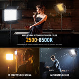 NEEWER 150W Bicolor LED Panel Luz Video Kit, 1440 Leds 49500Lux@0.5m 2500K-8500K CRI96+/TLCI97+ 0-100% Atenuación App/2.4G/Panel/Control DMX para Pro Estudio Foto Grabación Iluminación, AP150B