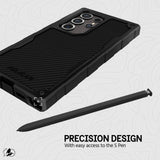 Pelican Shield - Funda para Samsung Galaxy S24 Ultra [6.8 pulgadas] [Carga inalámbrica] [Protección contra caídas MIL-STD de 21 pies] Funda para Samsung Galaxy S24 Ultra - Funda resistente con soporte