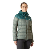 Helly Hansen W Verglas Glacier Down Jacket Abrigo, 485 Grey Cactus/Dark Creek, XS para Mujer
