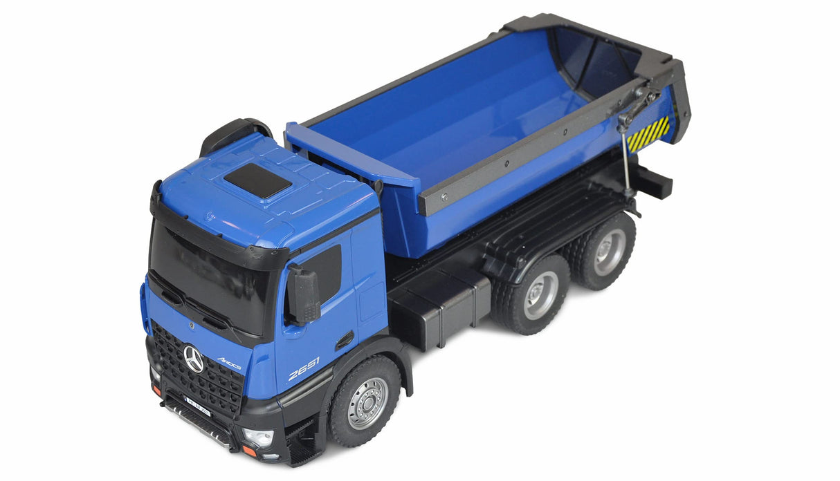 Amewi Mercedes-Benz Arocs camión volquete RTR Azul RC Control Remoto