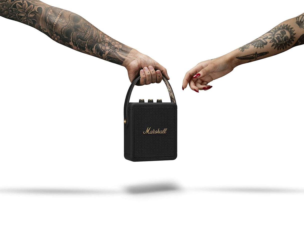 Marshall Stockwell II Bluetooth Altavoz, Negro/ Latón (Exclusivo de amazon)