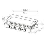 Happy Garden Plancha de Gas Valencia 4 quemadores 10kW
