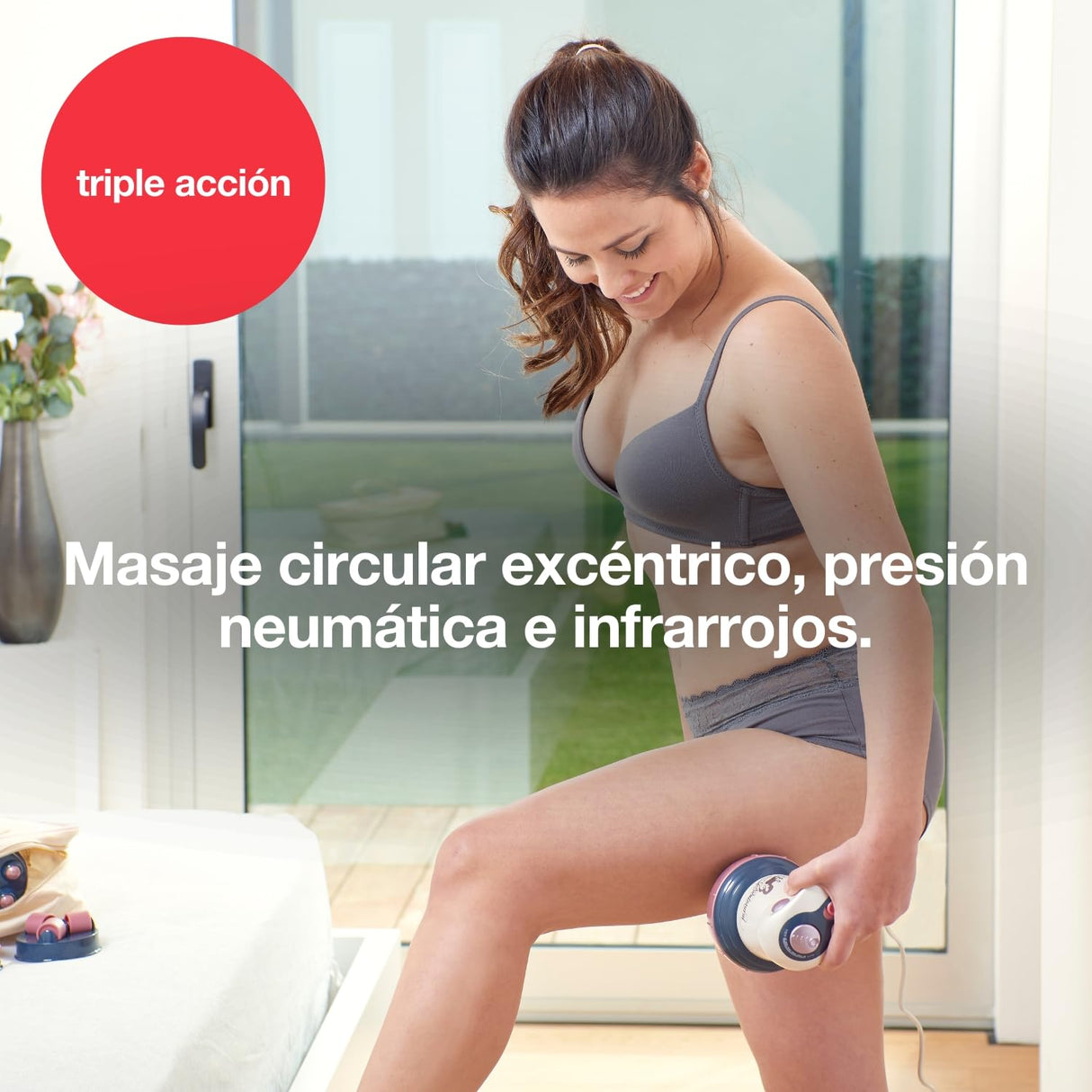 Solac Sculptural ME7711 - Sistema Masajeador lipo-modelador profesional Anticelulítico y para combatir la flacidez, 6 cabezales de tratamiento intercambiables