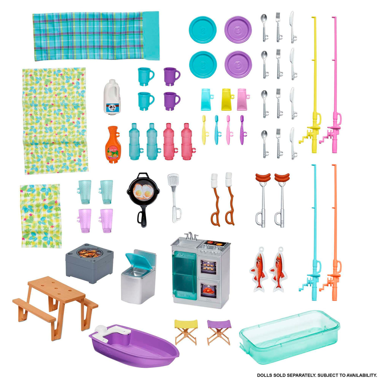 Barbie Caravana DreamCamper 3 en 1, Aprox. 1m; Autocaravana transformable con Piscina, camioneta, Barca y 50 Accesorios; para niñas y niños + 3 años, GHL93